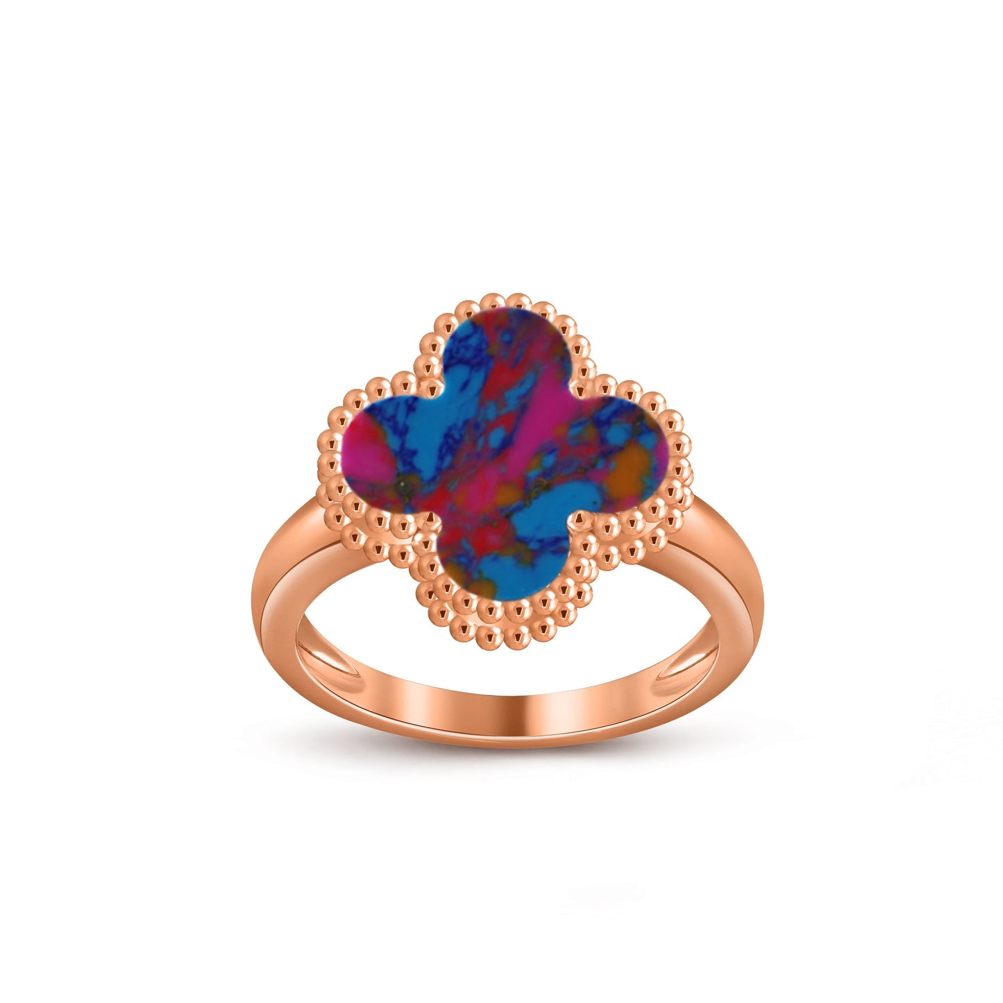 [AM]LUCKY CLOVER VINTAGE ROSE GOLD RING COLLECTION