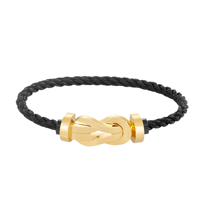 [AM]LARGE 8-FIGURE BUCKLE BRACELET - GOLD