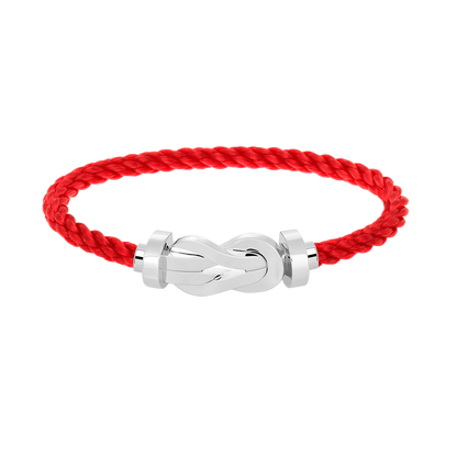 [AM]LARGE 8-FIGURE BUCKLE BRACELET - WHITE GOLD