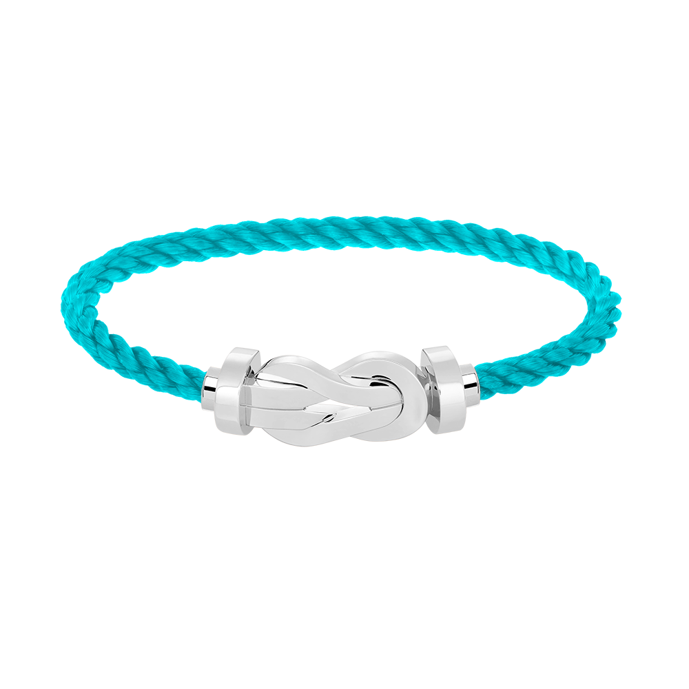 [AM]LARGE 8-FIGURE BUCKLE BRACELET - WHITE GOLD