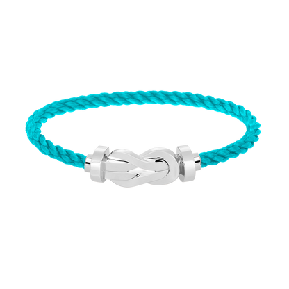 [AM]LARGE 8-FIGURE BUCKLE BRACELET - WHITE GOLD