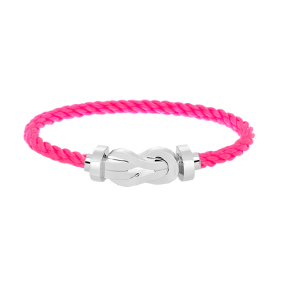 [AM]LARGE 8-FIGURE BUCKLE BRACELET - WHITE GOLD