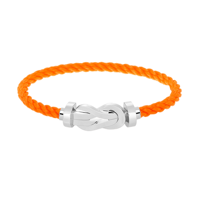[AM]LARGE 8-FIGURE BUCKLE BRACELET - WHITE GOLD