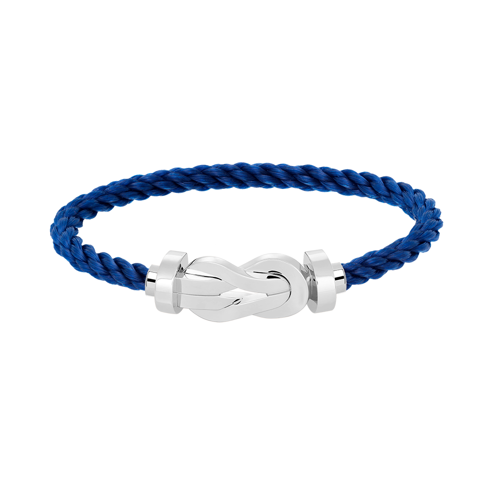 [AM]LARGE 8-FIGURE BUCKLE BRACELET - WHITE GOLD