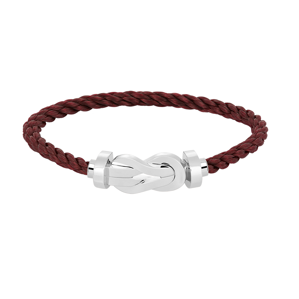 [AM]LARGE 8-FIGURE BUCKLE BRACELET - WHITE GOLD