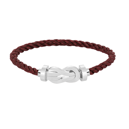 [AM]LARGE 8-FIGURE BUCKLE BRACELET - WHITE GOLD
