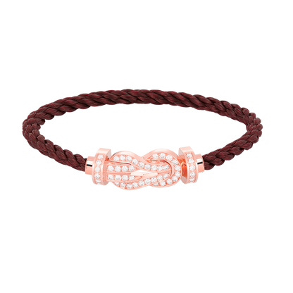 [AM]LARGE 8-FIGURE BUCKLE FULL DIAMOND BRACELET - ROSE GOLD