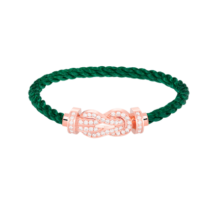 [AM]LARGE 8-FIGURE BUCKLE FULL DIAMOND BRACELET - ROSE GOLD