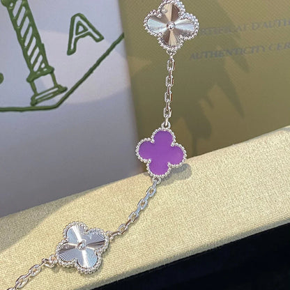 [AM]LUCKY CLOVER 5-MOTIF BRACELET - VIOLET COLLECTION