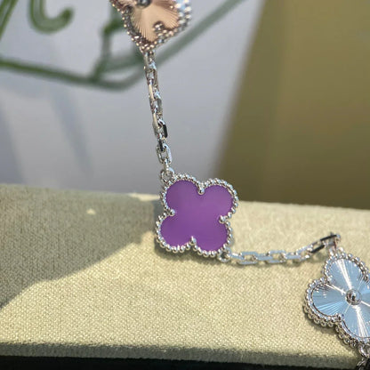 [AM]LUCKY CLOVER 5-MOTIF BRACELET - VIOLET COLLECTION