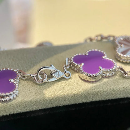 [AM]LUCKY CLOVER 5-MOTIF BRACELET - VIOLET COLLECTION