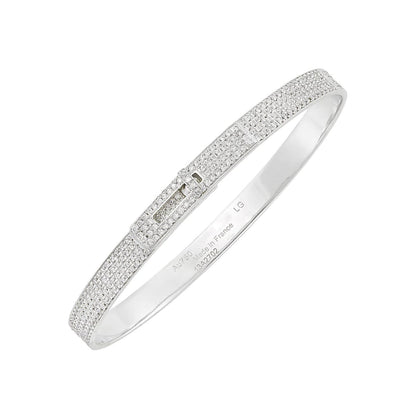 [AM]HM KELLY BRACELET IN SILVER AND FULL PAVE DIAMOND