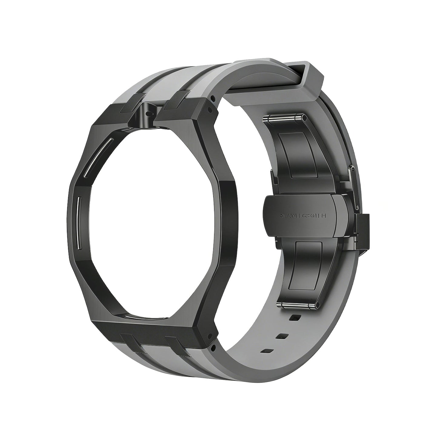 [AM]OAK POP BLACK STEEL CASE & SILICONE STRAP