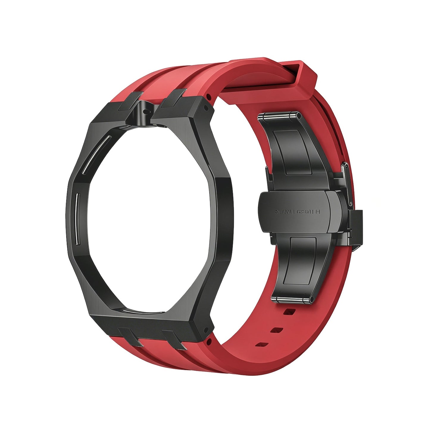 [AM]OAK POP BLACK STEEL CASE & SILICONE STRAP