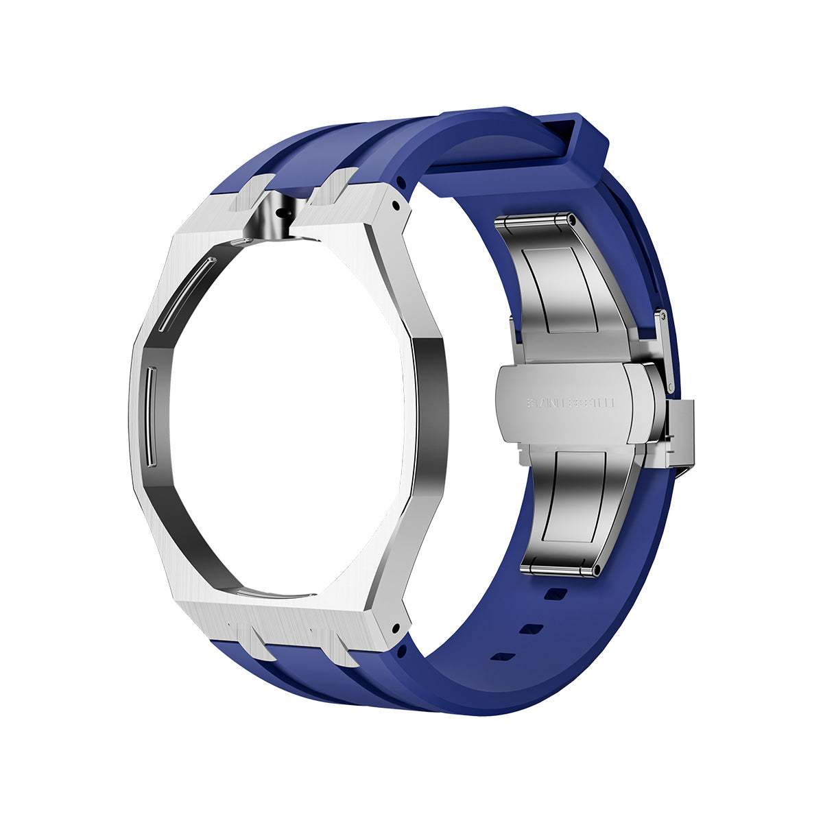 [AM]OAK POP DARK BLUE STEEL SILICONE STRAP