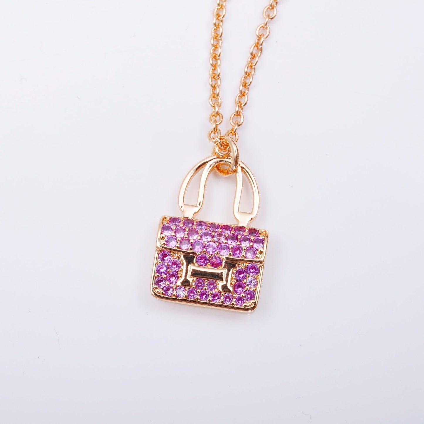 [AM]CONSTANCE PEDANT PURPLE DIAMOND NECKLACE