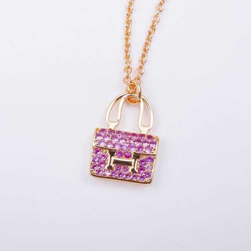 [AM]CONSTANCE PEDANT PURPLE DIAMOND NECKLACE