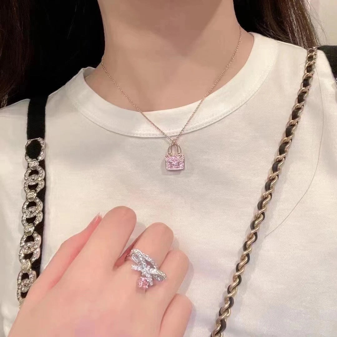 [AM]CONSTANCE PEDANT PURPLE DIAMOND NECKLACE