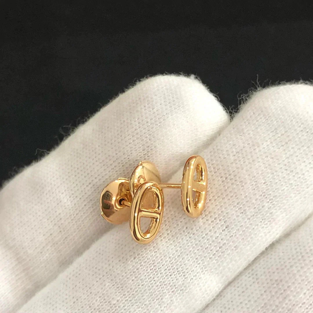 [AM]CHAINE SMALL EARRINGS GOLD AND SILVER