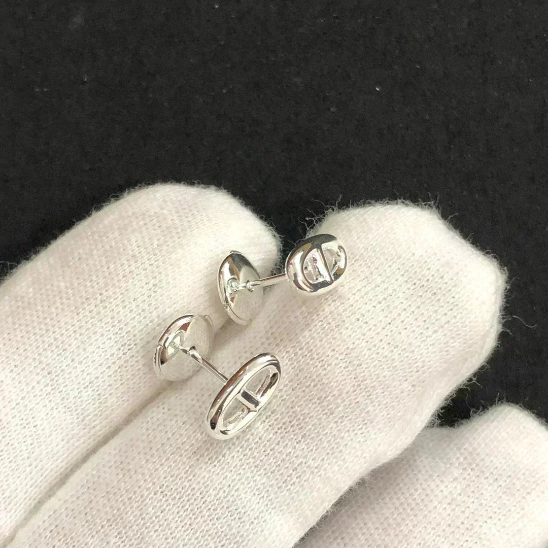 [AM]CHAINE SMALL EARRINGS GOLD AND SILVER