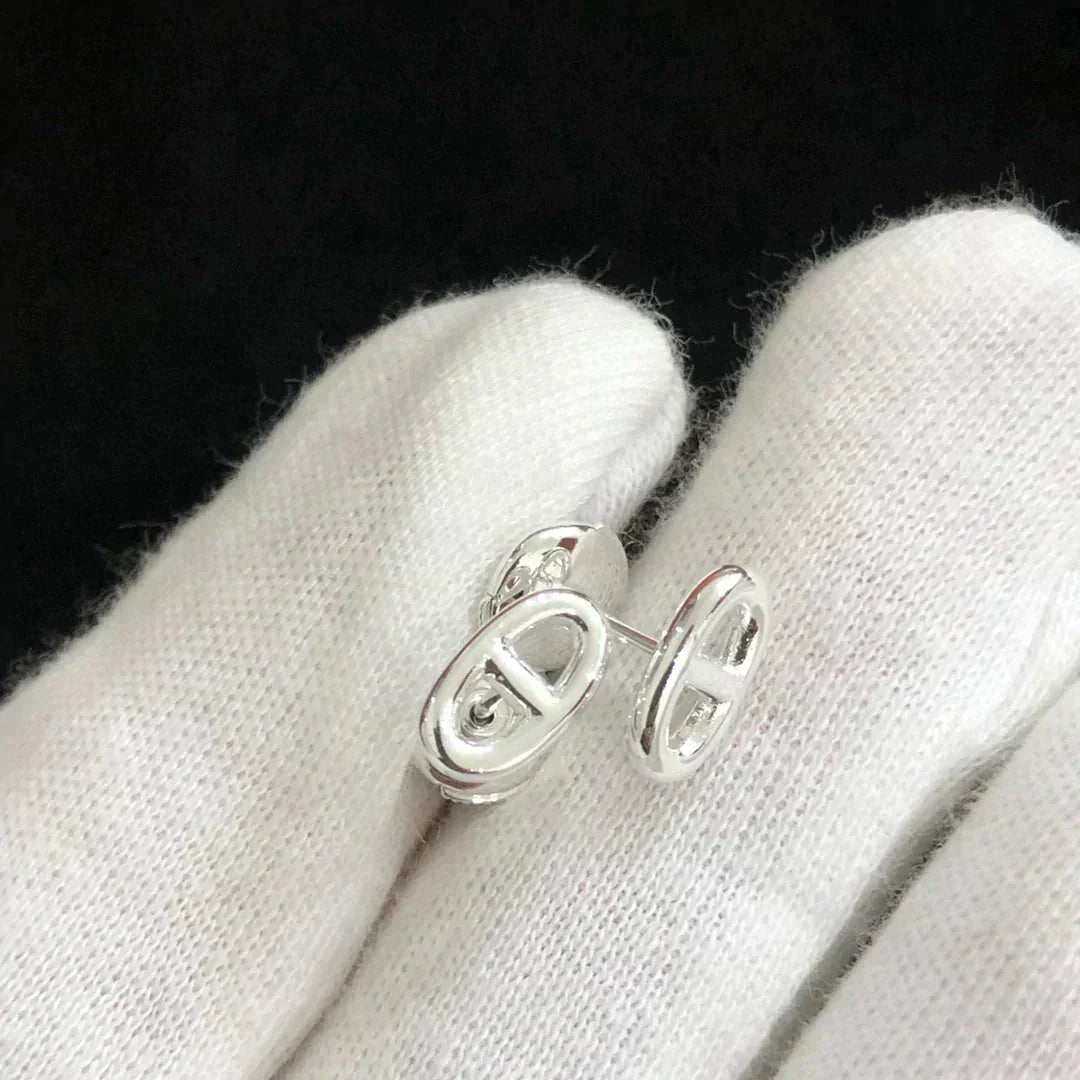 [AM]CHAINE SMALL EARRINGS GOLD AND SILVER