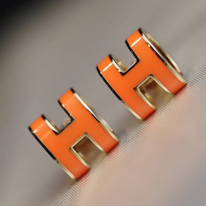 [AM]MINI POP H EARRINGS ORANGE