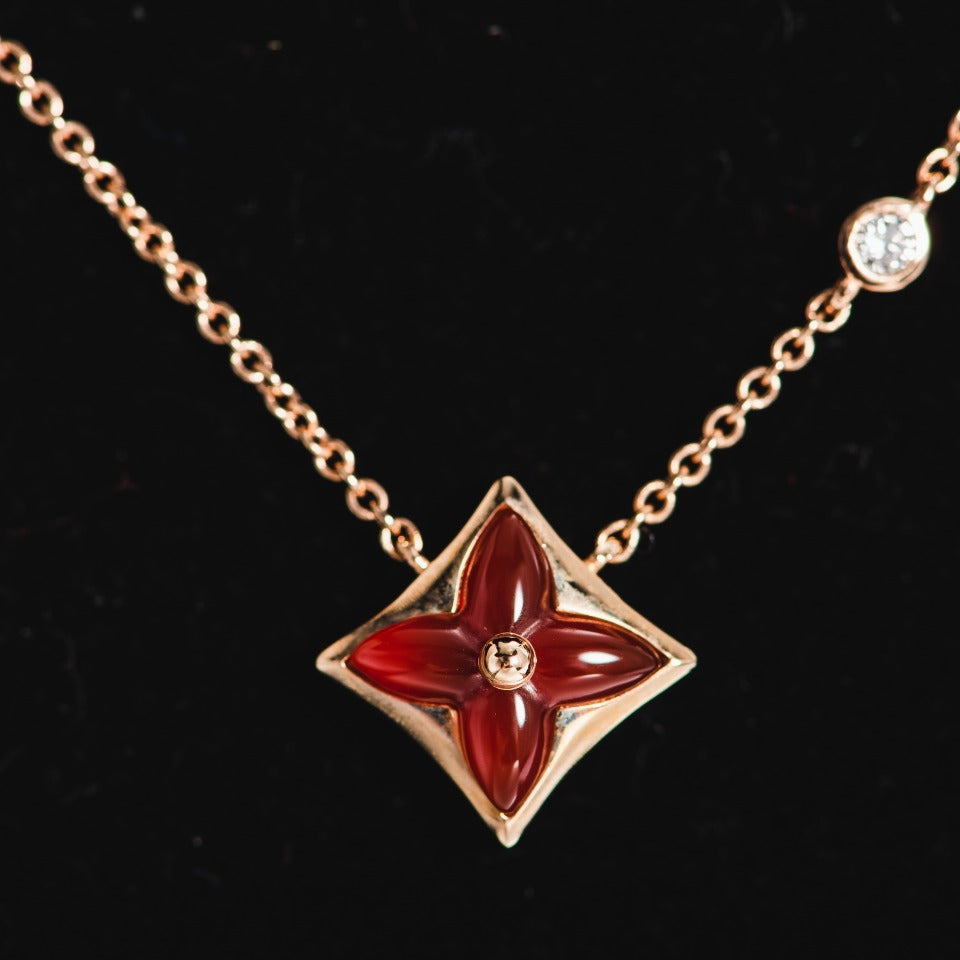 [AM]STAR NECKLACE ROSE GOLD 1 DIAMOND