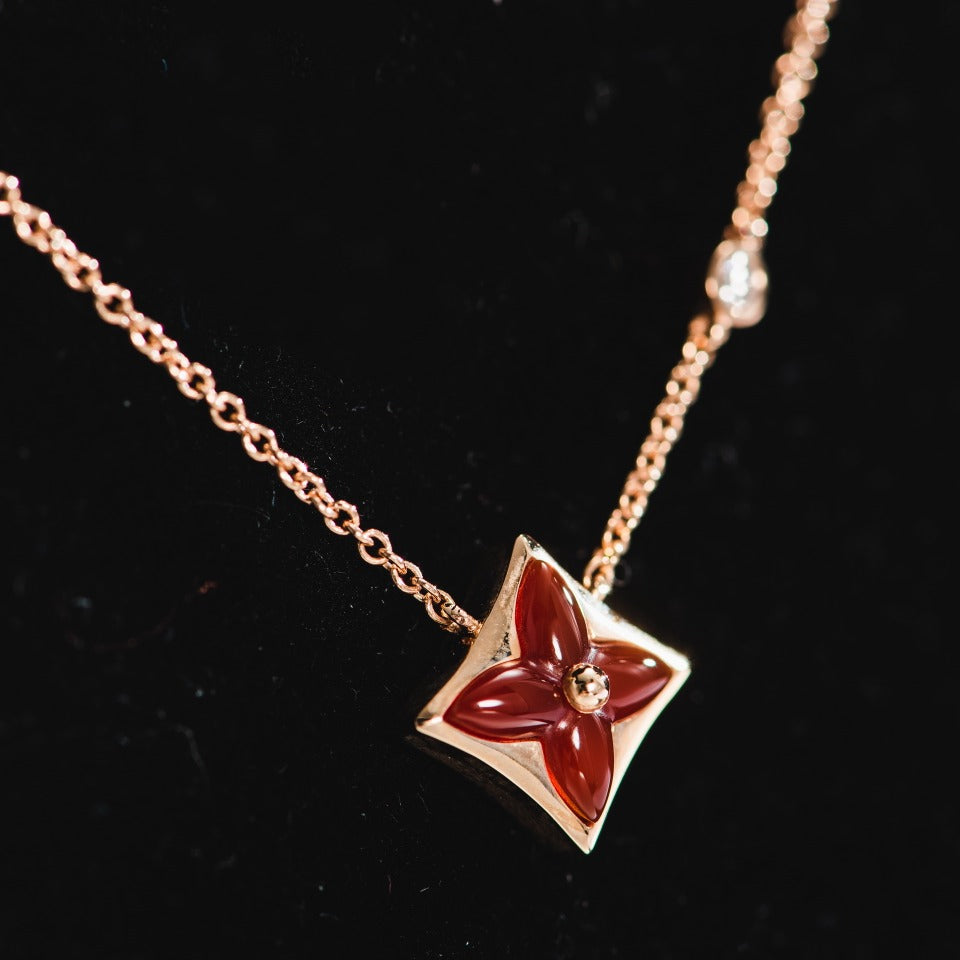 [AM]STAR NECKLACE ROSE GOLD 1 DIAMOND