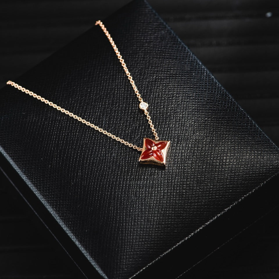 [AM]STAR NECKLACE ROSE GOLD 1 DIAMOND