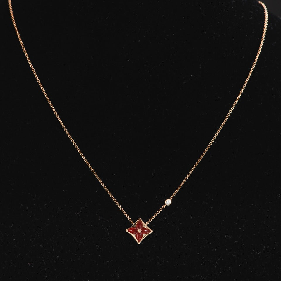 [AM]STAR NECKLACE ROSE GOLD 1 DIAMOND