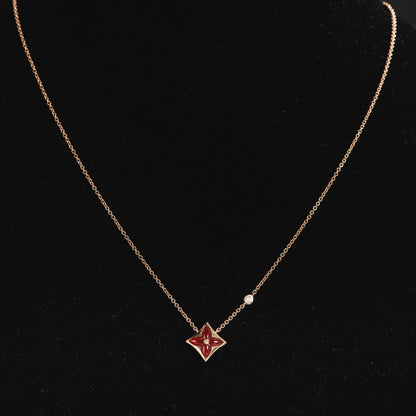 [AM]STAR NECKLACE ROSE GOLD 1 DIAMOND