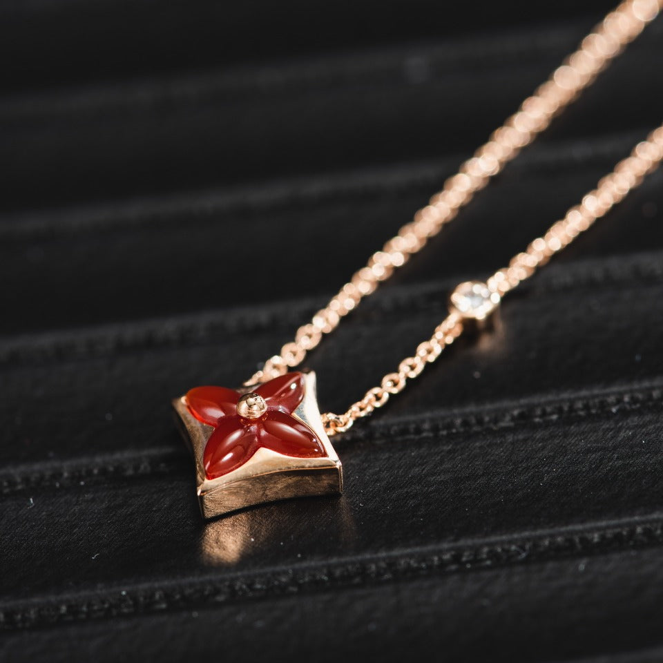 [AM]STAR NECKLACE ROSE GOLD 1 DIAMOND