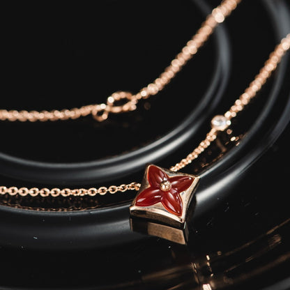 [AM]STAR NECKLACE ROSE GOLD 1 DIAMOND