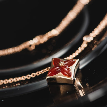 [AM]STAR NECKLACE ROSE GOLD 1 DIAMOND