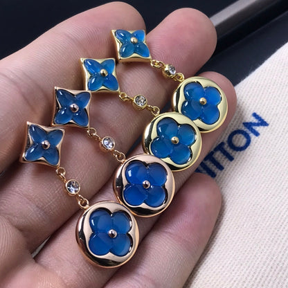 [AM]STAR AND SUN AGATE DIAMOND EARRINGS