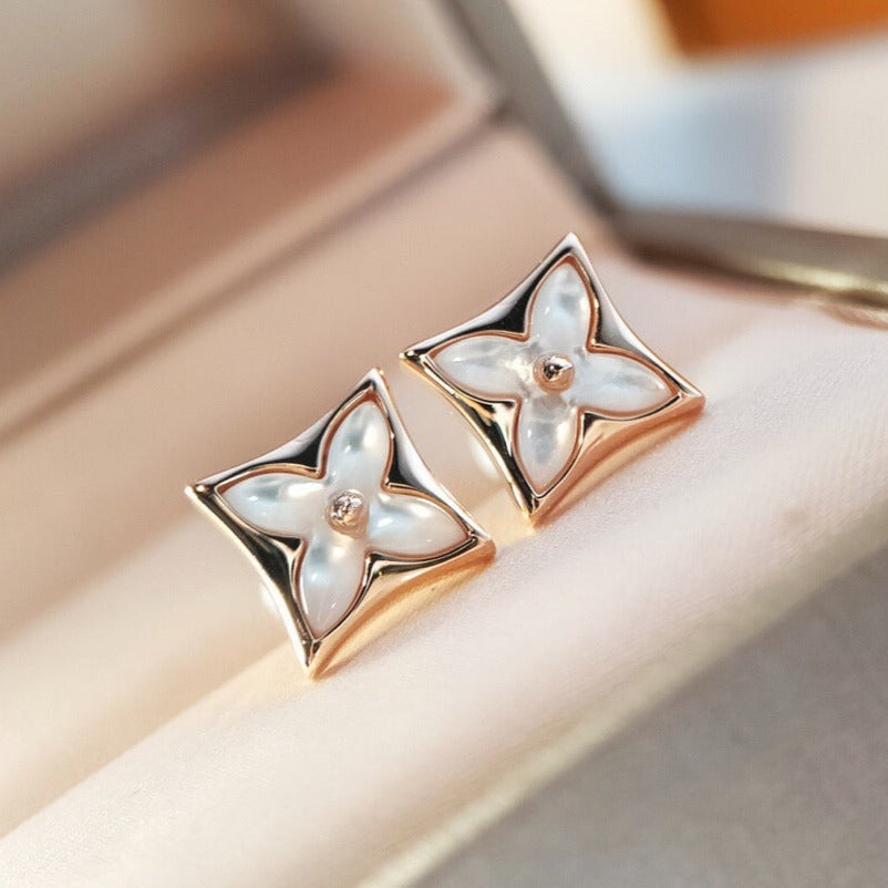[AM]STAR MOP ROSE GOLD EARRINGS