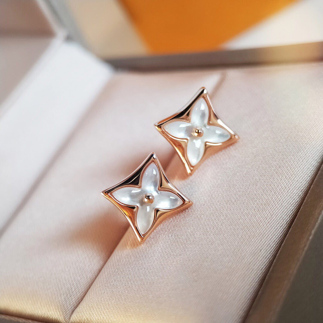 [AM]STAR MOP ROSE GOLD EARRINGS