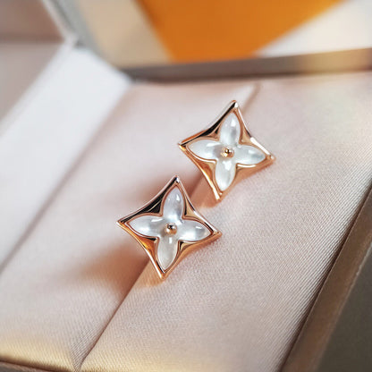 [AM]STAR MOP ROSE GOLD EARRINGS