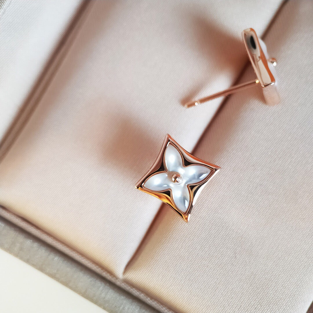 [AM]STAR MOP ROSE GOLD EARRINGS