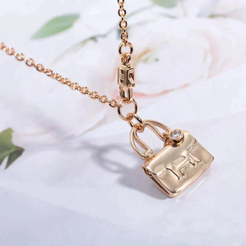 [AM]AMULETTE PEDANT ROSE GOLD NECKLACE
