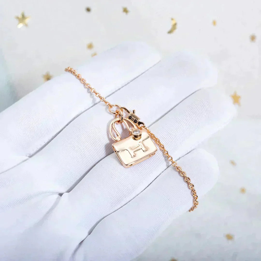 [AM]AMULETTE PEDANT ROSE GOLD NECKLACE