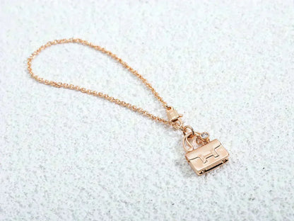 [AM]AMULETTE PEDANT ROSE GOLD NECKLACE