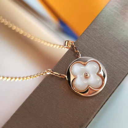[AM]SUN MOP GOLD 1 DIAMOND NECKLACE