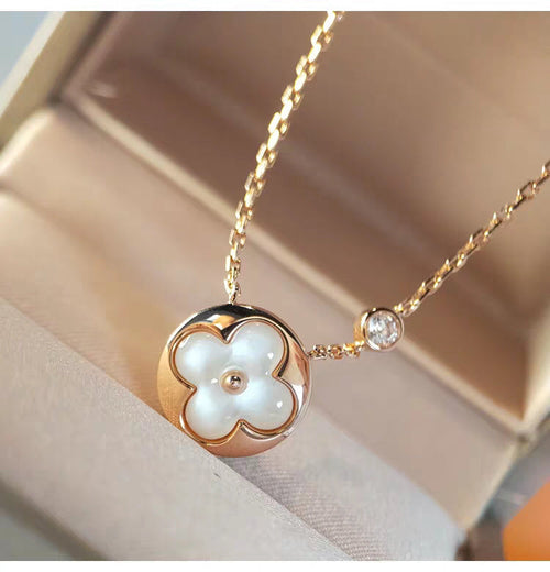 [AM]SUN MOP GOLD 1 DIAMOND NECKLACE