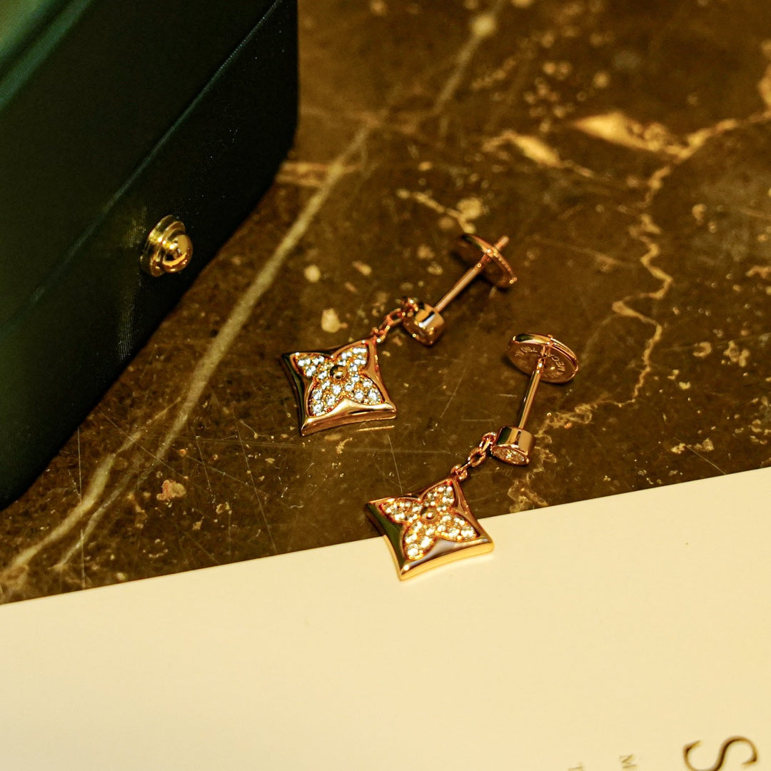 [AM]STAR DIAMONDS EARRINGS GOLD