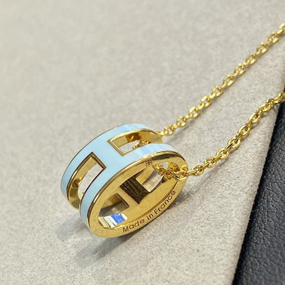 [AM]POP H LIGHT BLUE NECKLACE