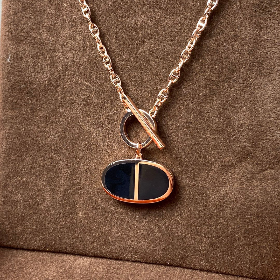 [AM]CHAINE VERSO BLACK CERAMIC NECKLACE