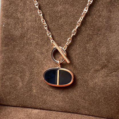 [AM]CHAINE VERSO BLACK CERAMIC NECKLACE