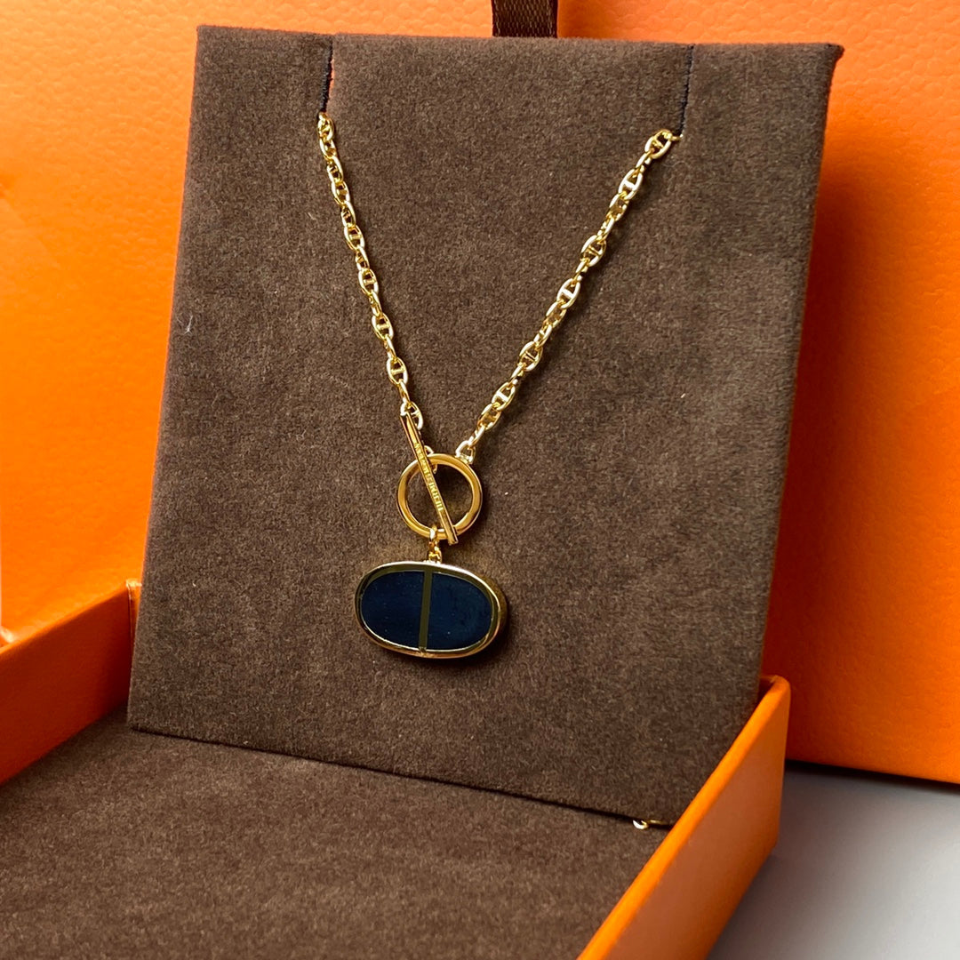 [AM]CHAINE VERSO BLACK CERAMIC NECKLACE