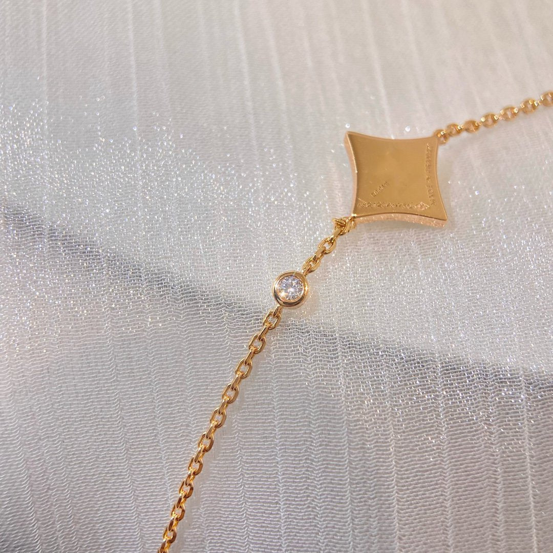 [AM]COLOR STAR CARNELIAN ROSE GOLD DIAMOND BRACELET